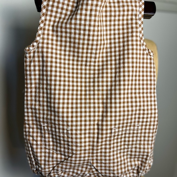 Janie and Jack onesie bubble brown & white checkered 18-24 months NWT - Picture 3 of 7
